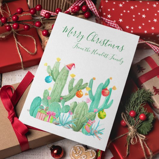 メリークリスマスカッティ砂漠サボテン南西 シーズンポストカード