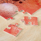 メリークリスマスカップオレンジホリーベリーシナモン ジグソーパズル (側面)