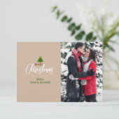 メリークリスマスカップルのグリーティングカード (スタンド正面)