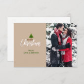 メリークリスマスカップルのグリーティングカード (正面/裏面)