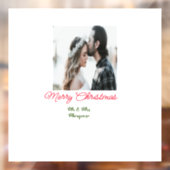 メリークリスマスカップルの写真を追加の名前happy holida ウィンドウサイン (シート2)