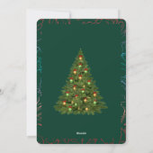 メリークリスマスカップル家族写真グリーン シーズンカード (裏面)