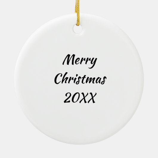 メリークリスマスカボチャのパイ食べ物フォトクリスマス セラミックオーナメント (裏面)