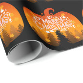 メリークリスマスカボチャのホリデーシーズン ラッピングペーパー (ロールコーナー)