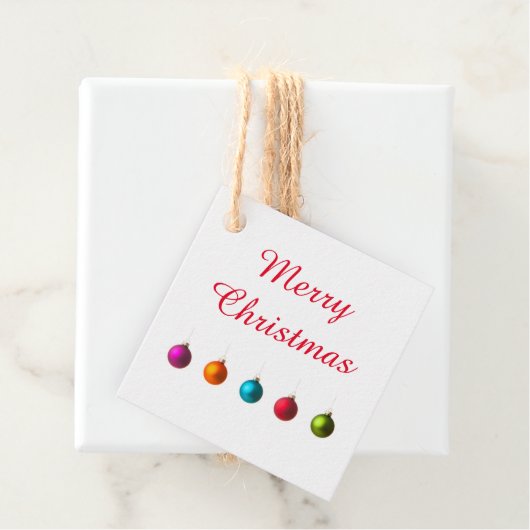 メリークリスマスカラフルの文字飾り フェイバータグ (インサイチュ)