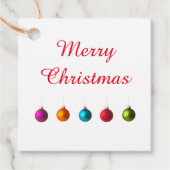 メリークリスマスカラフルの文字飾り フェイバータグ (正面)