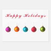 メリークリスマスカラフルの文字飾り ラッピングペーパーシート (正面3)