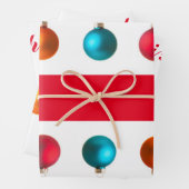 メリークリスマスカラフルの文字飾り ラッピングペーパーシート (インサイチュ)