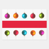 メリークリスマスカラフルの文字飾り ラッピングペーパーシート (正面)
