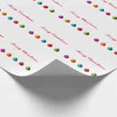 メリークリスマスカラフルの文字飾り ラッピングペーパー (角)