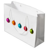 メリークリスマスカラフルの文字飾り ラージペーパーバッグ (裏面アングル)