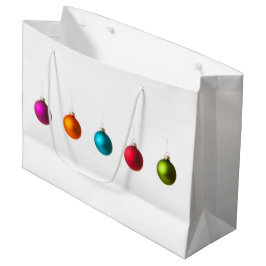 メリークリスマスカラフルの文字飾り ラージペーパーバッグ