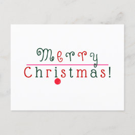 メリークリスマスカラフルの脚本とぶら下がったオーナメント ポストカード