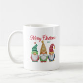 メリークリスマスカラフルウォーターカラーガーデン格言 コーヒーマグカップ (左)