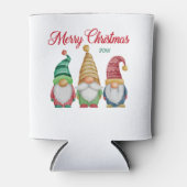 メリークリスマスカラフルウォーターカラーガーデン格言 缶クーラー (正面)