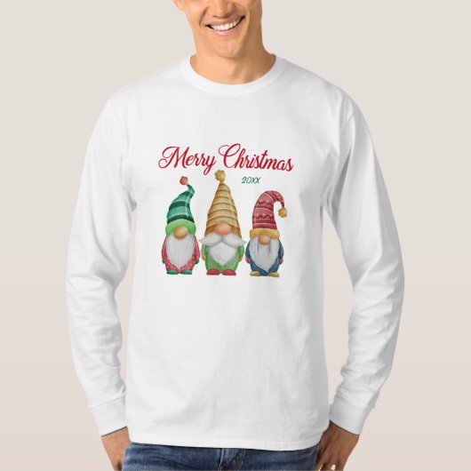 メリークリスマスカラフルウォーターカラーガーデン格言 Tシャツ (正面)