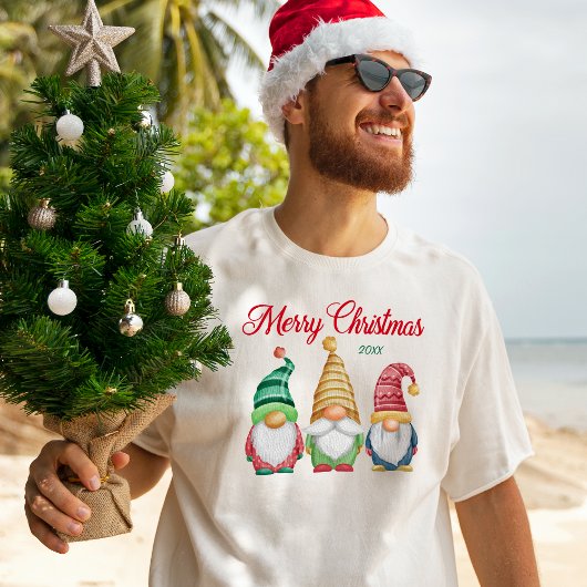 メリークリスマスカラフルウォーターカラーガーデン格言 Tシャツ
