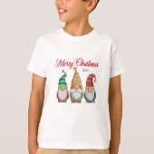 メリークリスマスカラフルウォーターカラーガーデン格言 Tシャツ (正面)