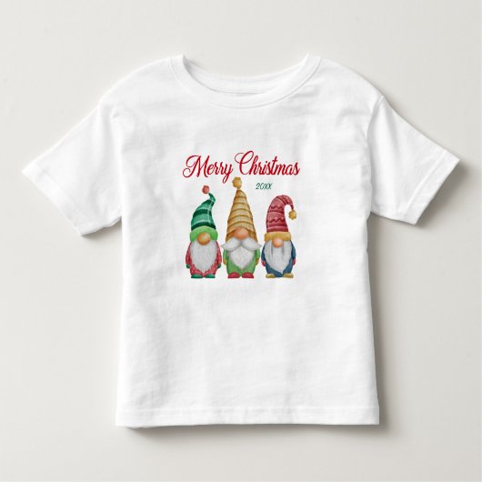 メリークリスマスカラフルウォーターカラーホリデー格言 トドラーTシャツ (正面)