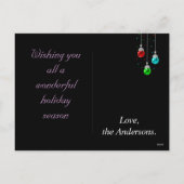 メリークリスマスカラフルオーナメント シーズンポストカード (裏面)