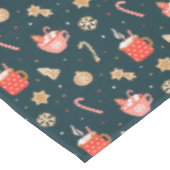 メリークリスマスカラフルコージージンジャーマンキャンディ缶 テーブルクロス (アングル)