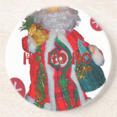 メリークリスマスカラフルサンタクロースプリント コースター (正面)