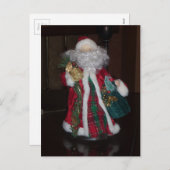 メリークリスマスカラフルサンタクロースプリント シーズンポストカード (正面/裏面)