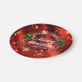 メリークリスマスカラフルデザイン ペーパープレート (アングル)