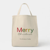 メリークリスマスカラフル文字家族 トートバッグ (裏面)