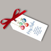 メリークリスマスカラフル水カラーオーナメント ギフトタグ