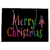 メリークリスマスカラフル ラージペーパーバッグ (裏面)