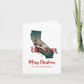 メリークリスマスカリフォルニア州ホリデーカード シーズンカード (正面)