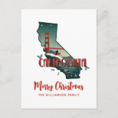 メリークリスマスカリフォルニア州ホリデーポストカード シーズンポストカード (正面)