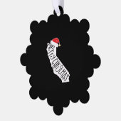 メリークリスマスカリフォルニア オーナメントカード (左)