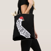 メリークリスマスカリフォルニア トートバッグ (クローズアップ)