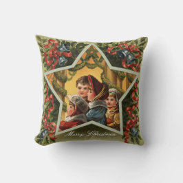 メリークリスマスカロラーズヴィンテージ休日 クッション