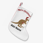 メリークリスマスカンガルー スモールクリスマスストッキング (正面 (吊り時))