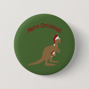 メリークリスマスカンガルー 缶バッジ