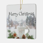 メリークリスマスカントリーギフトセラミックオーナメント セラミックオーナメント (左)