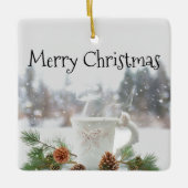 メリークリスマスカントリーギフトセラミックオーナメント セラミックオーナメント (正面)