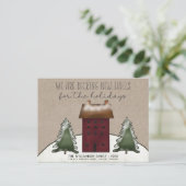 メリークリスマスカントリーサルトボックスツリーズニューホーム ポストカード (スタンド正面)