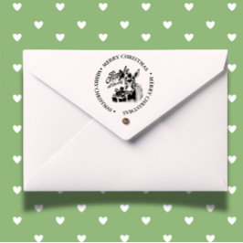 メリークリスマスカントリーロバテーマ セルフインキングスタンプ