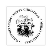 メリークリスマスカントリー牛テーマ セルフインキングスタンプ (デザイン)