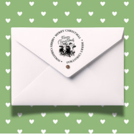 メリークリスマスカントリー牛テーマ セルフインキングスタンプ