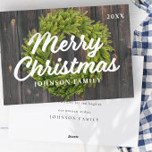 メリークリスマスカントリー素朴パインリースウッド シーズンカード