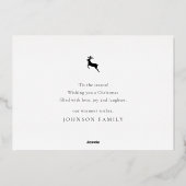 メリークリスマスカントリー素朴パインリースウッド 箔シーズンカード (裏面)