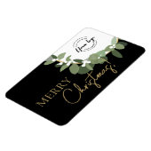 メリークリスマスカンパニーロゴ金ゴールドブラックカスタムホール マグネット (左側)