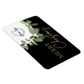 メリークリスマスカンパニーロゴ金ゴールドブラックカスタムホール マグネット (右側)