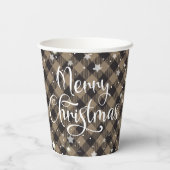 メリークリスマスカーキバッファロープリドホリデーパーティー 紙コップ (裏面)