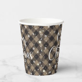 メリークリスマスカーキバッファロープリドホリデーパーティー 紙コップ (右)
